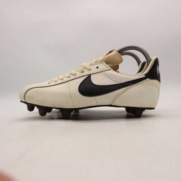 Vintage Nike Cortez Cleats White Leather Men\'s Size 7 Athletic Sneakers